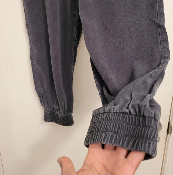 BELLA DAHL black wash Tencel Lyocell drawstring joggers athleisure gorpcore S - Picture 6 of 13